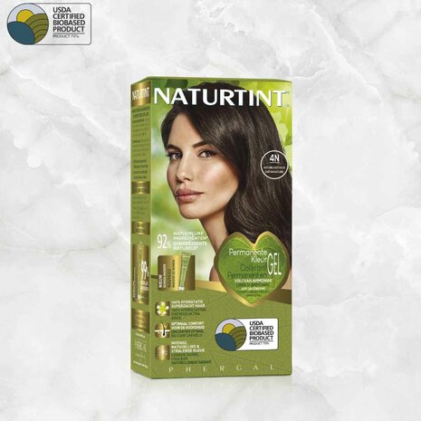 Naturtint haarkleuring - 4N - naturel kastanje