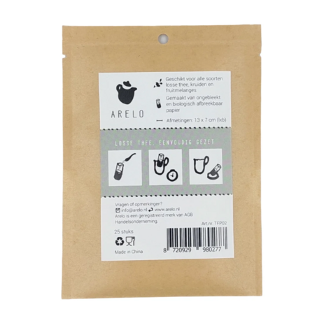 Papieren theefilters - 25 stuks - Arelo 