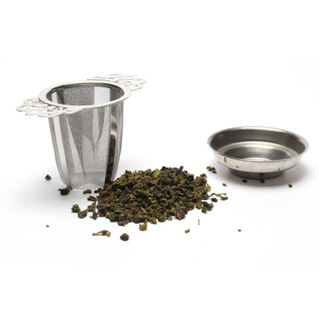 RVS Theezeef met uitlekbakje - Arelo 