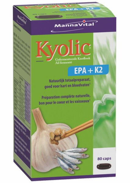 Kyolic EPA + K2 - Mannavital - t.h.t. 10/25 - Too good to go. Nog minstens 12 maanden werkzaam na opening!