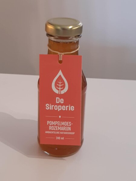 Pompelmoes rozemarijn - ambachtelijke siroop - De siroperie - biologisch - 240 ml 