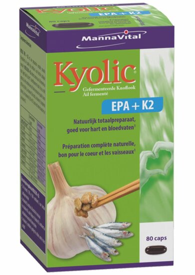 Kyolic EPA + K2 - Mannavital - t.h.t. 10/25 - Too good to go. Nog minstens 12 maanden werkzaam na opening!