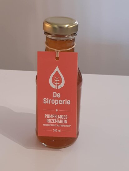 Pompelmoes rozemarijn - ambachtelijke siroop - De siroperie - biologisch - 240 ml 