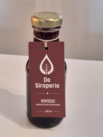 Hibiscus - ambachtelijke natuursiroop - biologisch - De Siroperie - 240 ml 