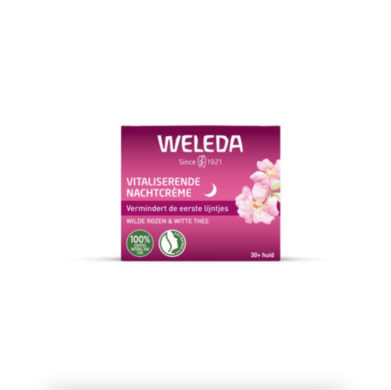 Vitaliserende nachtcr&egrave;me - Wilde rozen en witte thee - Weleda - 40 ml 