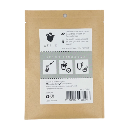 Papieren theefilters - 100 stuks - Arelo 
