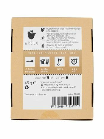 Rooibos thee met kamille, valeriaan en sinaas - Arelo 