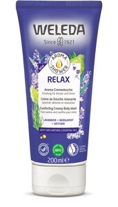 Weleda - Aroma Shower Relax - Lavendel - 200 ml (08/25). Na opening nog tenminste 9 maanden houdbaar