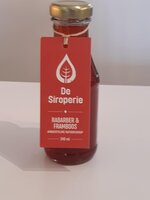 Rabarber - framboos - ambachtelijke natuursiroop - biologisch - De Siroperie - 240 ml
